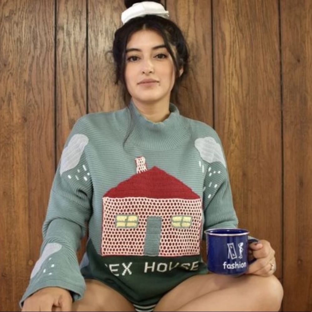 Fashion Brand Company Sex House Rainy Day Sweater :)